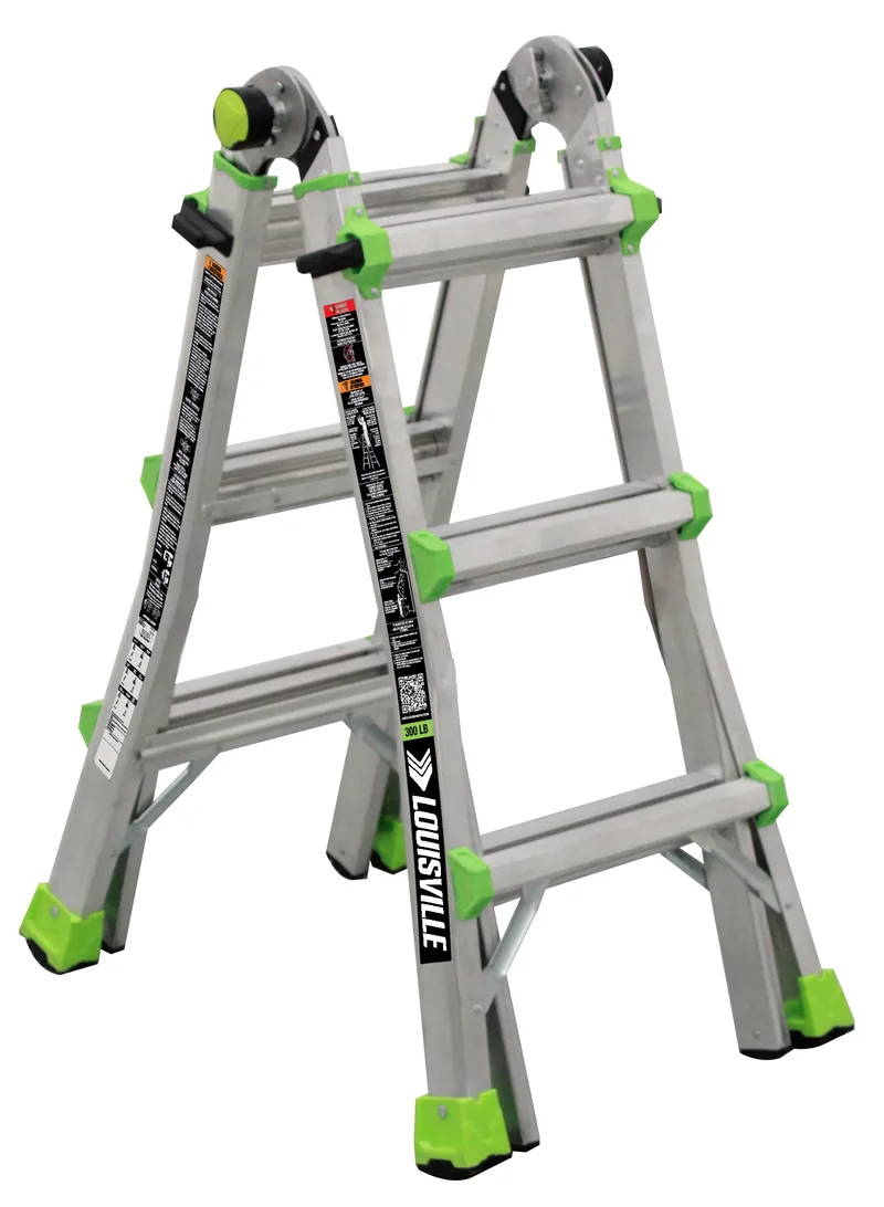 Louisville Ladder L-2099 aluminum 6 in 1 multipurpose ladder, Type IA 300 lb load capacity