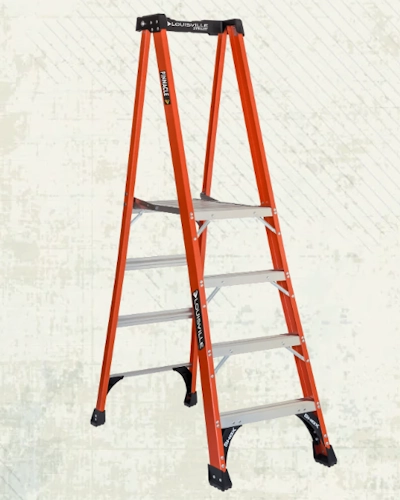 Louisville Ladder Pinnacle Pro platform ladder with ProTop non-conductive work surface