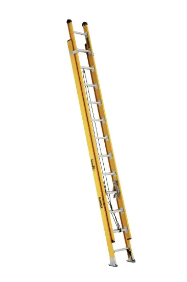DEWALT 24-FOOT FIBERGLASS MULTI-SECTION EXTENSION LADDER, TYPE IAA, 375-POUND LOAD CAPACITY, DXL3420-24PG