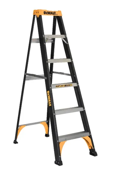 DEWALT 6-FOOT FIBERGLASS STEP LADDER, TYPE II, 225-POUND LOAD CAPACITY, DXL3210-06