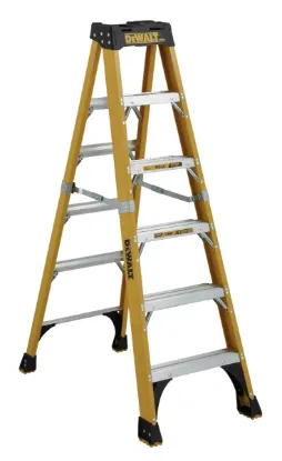 DEWALT 8-FOOT FIBERGLASS STEP LADDER, TYPE IA, 500-POUND LOAD CAPACITY, DXL3810-08
