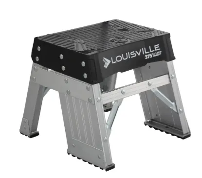 LOUISVILLE LADDER 1-FOOT ALUMINIUM STEP STOOL, TYPE IAA, 375-POUND LOAD CAPACITY, AY8001