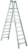 LOUISVILLE LADDER 10-FOOT ALUMINUM TWIN FRONT PLATFORM STEP LADDER, TYPE IA, 300-POUND LOAD CAPACITY, AMP1010