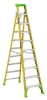 LOUISVILLE LADDER 10-FOOT FIBERGLASS CROSS-STEP LADDER, TYPE IAA, 375-POUND LOAD CAPACITY, FXS1410HD