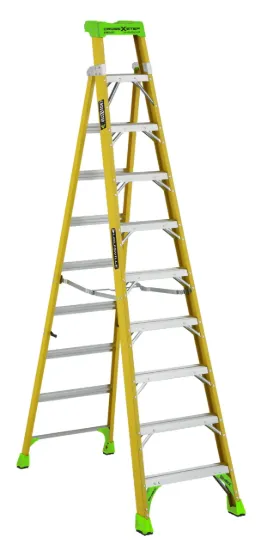 LOUISVILLE LADDER 10-FOOT FIBERGLASS CROSS-STEP LADDER, TYPE IAA, 375-POUND LOAD CAPACITY, FXS1410HD