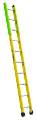 LOUISVILLE LADDER 10-FOOT FIBERGLASS MANHOLE LADDER, TYPE IAA, 375-POUND LOAD CAPACITY, FE8910