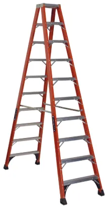 LOUISVILLE LADDER 10-FOOT FIBERGLASS STEP LADDER, TYPE IAA, 375-POUND LOAD CAPACITY, FM1410HD