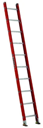 LOUISVILLE LADDER 10-FOOT FIBERGLASS STRAIGHT LADDER, TYPE IA, 300-POUND LOAD CAPACITY, FE3110