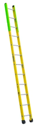 LOUISVILLE LADDER 12-FOOT FIBERGLASS MANHOLE LADDER, TYPE IAA, 375-POUND LOAD CAPACITY, FE8912