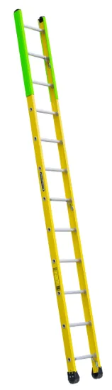 LOUISVILLE LADDER 12-FOOT FIBERGLASS MANHOLE LADDER, TYPE IAA, 375-POUND LOAD CAPACITY, FE8912