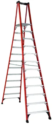 LOUISVILLE LADDER 12-FOOT FIBERGLASS PINNACLE PRO PLATFORM LADDER, TYPE IAA, 375-POUND LOAD CAPACITY, FXP1812HD