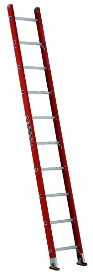 LOUISVILLE LADDER 12-FOOT FIBERGLASS STRAIGHT LADDER, TYPE IA, 300-POUND LOAD CAPACITY, FE3112