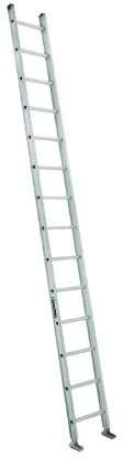 LOUISVILLE LADDER 14-FOOT ALUMINUM SINGLE EXTENSION LADDER, TYPE IA, 300-POUND LOAD CAPACITY, AE2114