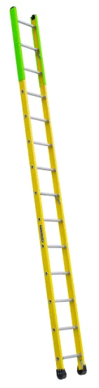 LOUISVILLE LADDER 14-FOOT FIBERGLASS MANHOLE LADDER, TYPE IAA, 375-POUND LOAD CAPACITY, FE8914