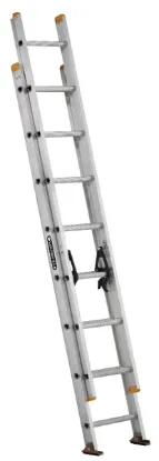 LOUISVILLE LADDER 16-FOOT ALUMINUM EXTENSION LADDER, TYPE I, 250-POUND LOAD CAPACITY, AE3216