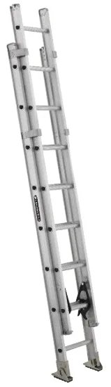 LOUISVILLE LADDER 16-FOOT ALUMINUM EXTENSION LADDER, TYPE IAA, 375-POUND LOAD CAPACITY, AE1216HD