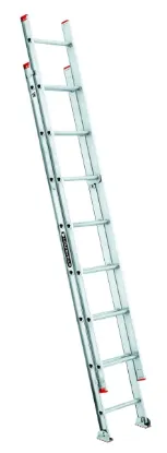 LOUISVILLE LADDER 16-FOOT ALUMINUM EXTENSION LADDER, TYPE III, 200-POUND LOAD CAPACITY, L-2321-16