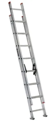 LOUISVILLE LADDER 16-FOOT ALUMINUM EXTENSION LADDER, TYPE III, 200-POUND LOAD CAPACITY, L-2324-16