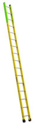 LOUISVILLE LADDER 16-FOOT FIBERGLASS MANHOLE LADDER, TYPE IAA, 375-POUND LOAD CAPACITY, FE8916