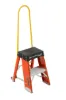LOUISVILLE LADDER 2-FOOT FIBERGLASS STEP STOOL WITH CASTERS AND HANDLE, FY8002-S55S56