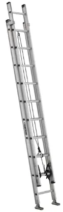 LOUISVILLE LADDER 20-FOOT ALUMINUM EXTENSION LADDER, TYPE IA, 300-POUND LOAD CAPACITY, AE2220