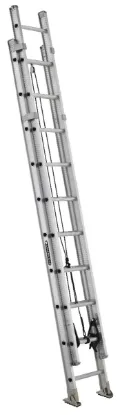 LOUISVILLE LADDER 20-FOOT ALUMINUM EXTENSION LADDER, TYPE IAA, 375-POUND LOAD CAPACITY, AE1220HD