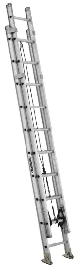 LOUISVILLE LADDER 20-FOOT ALUMINUM EXTENSION LADDER, TYPE IAA, 375-POUND LOAD CAPACITY, AE1220HD