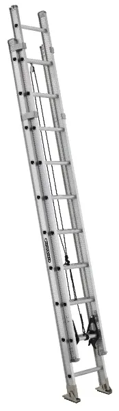 LOUISVILLE LADDER 20-FOOT ALUMINUM EXTENSION LADDER, TYPE IAA, 375-POUND LOAD CAPACITY, AE1220HD