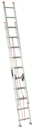 LOUISVILLE LADDER 20-FOOT ALUMINUM EXTENSION LADDER, TYPE III, 200-POUND LOAD CAPACITY, L-2324-20