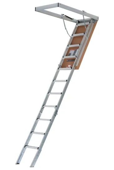 LOUISVILLE LADDER 22.5X54 ALUMINUM ATTIC LADDER, 375-POUND LOAD CAPACITY, AL2240MG