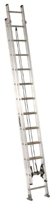 LOUISVILLE LADDER 24-FOOT ALUMINUM EXTENSION LADDER, TYPE IA, 300-POUND LOAD CAPACITY, AE2224