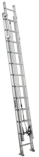 LOUISVILLE LADDER 24-FOOT ALUMINUM EXTENSION LADDER, TYPE IAA, 375-POUND LOAD CAPACITY, AE1224HD