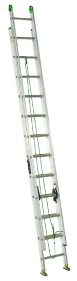 LOUISVILLE LADDER 24-FOOT ALUMINUM EXTENSION LADDER, TYPE II, 225-POUND LOAD CAPACITY, AE4224PG