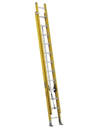 LOUISVILLE LADDER 24-FOOT FIBERGLASS EXTENSION LADDER, TYPE IAA, 375-POUND LOAD CAPACITY, FE4224HD