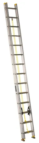 LOUISVILLE LADDER 28-FOOT ALUMINUM EXTENSION LADDER, TYPE I, 250-POUND LOAD CAPACITY, AE3228