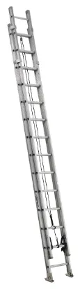 LOUISVILLE LADDER 28-FOOT ALUMINUM EXTENSION LADDER, TYPE IAA, 375-POUND LOAD CAPACITY, AE1228HD