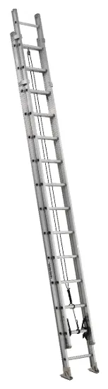 LOUISVILLE LADDER 28-FOOT ALUMINUM EXTENSION LADDER, TYPE IAA, 375-POUND LOAD CAPACITY, AE1228HD