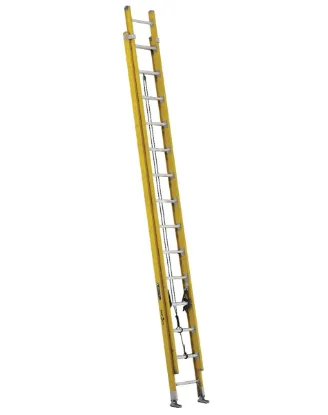 LOUISVILLE LADDER 28-FOOT FIBERGLASS EXTENSION LADDER, TYPE IAA, 375-POUND LOAD CAPACITY, FE4228HD