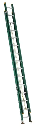 LOUISVILLE LADDER 28-FOOT FIBERGLASS EXTENSION LADDER, TYPE II, 225-POUND LOAD CAPACITY, FE0628