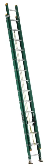 LOUISVILLE LADDER 28-FOOT FIBERGLASS EXTENSION LADDER, TYPE II, 225-POUND LOAD CAPACITY, FE0628