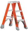 LOUISVILLE LADDER 3-FOOT FIBERGLASS TWIN FRONT STEP LADDER, TYPE IA, 300-POUND LOAD CAPACITY, FM1503
