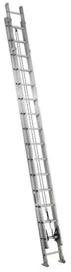 LOUISVILLE LADDER 32-FOOT ALUMINUM EXTENSION LADDER, TYPE IAA, 375-POUND LOAD CAPACITY, AE1232HD