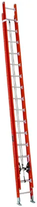 LOUISVILLE LADDER 32-FOOT FIBERGLASS EXTENSION LADDER, TYPE IA, 300-POUND LOAD CAPACITY, FE7232