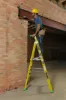 LOUISVILLE LADDER 4-FOOT FIBERGLASS CROSS PINNACLE PLATFORM AND LEANING STEP LADDER, FCP1404HD - Image 11