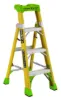 LOUISVILLE LADDER 4-FOOT FIBERGLASS CROSS-STEP LADDER, TYPE IAA, 375-POUND LOAD CAPACITY, FXS1404HD