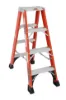 LOUISVILLE LADDER 4-FOOT FIBERGLASS STEP LADDER, TYPE IAA, 375-POUND LOAD CAPACITY, FM1404HD