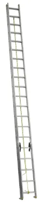 LOUISVILLE LADDER 40-FOOT ALUMINUM MULTI-SECTION EXTENSION LADDER, TYPE I, 250-POUND LOAD CAPACITY, AE3240
