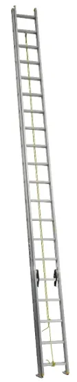 LOUISVILLE LADDER 40-FOOT ALUMINUM MULTI-SECTION EXTENSION LADDER, TYPE I, 250-POUND LOAD CAPACITY, AE3240