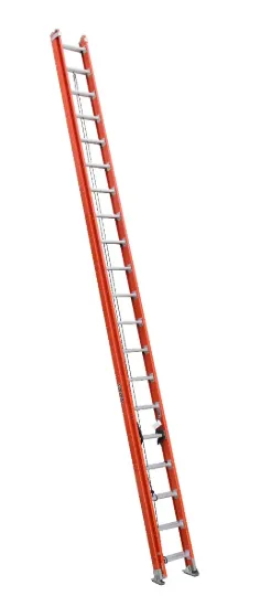 LOUISVILLE LADDER 40-FOOT FIBERGLASS EXTENSION LADDER, TYPE IA, 300-POUND LOAD CAPACITY, FE7240