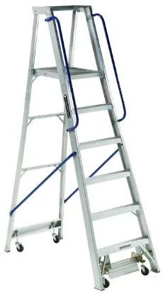 LOUISVILLE LADDER 6-FOOT ALUMINUM PLATFORM LADDER, TYPE IA, 300-POUND LOAD CAPACITY, AP5006
